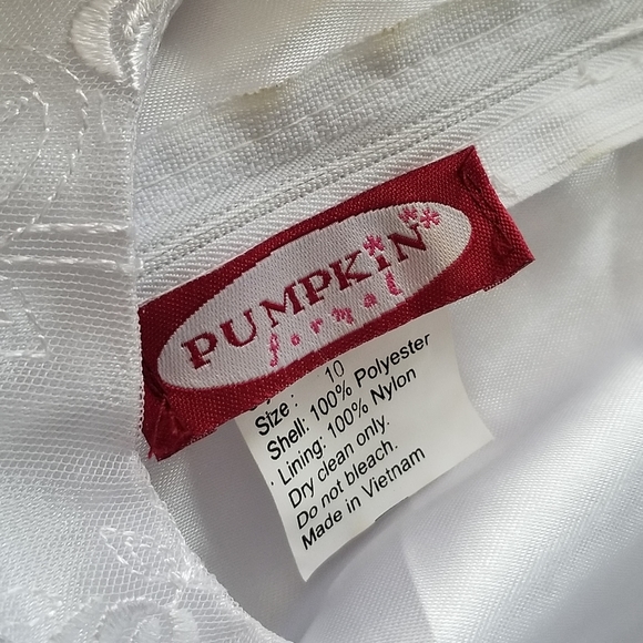 ❗Big Girl White Long Beaded Floral Full Tulle Skirt Flower Girl Dress 10❗ - Picture 7 of 7